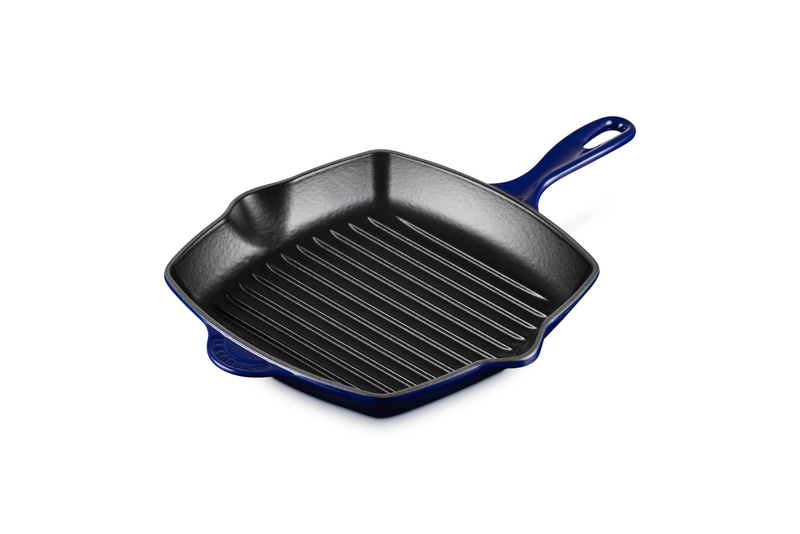 Le Creuset - patelnia żeliwna grillowa z dwoma uchwytami 26 cm Indigo