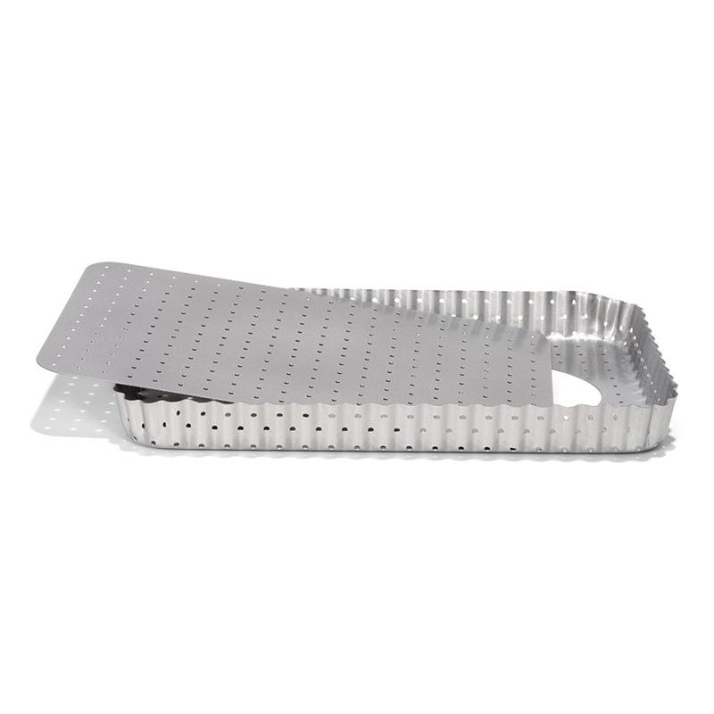 Patisse - Perforowana forma do Quiche z wyjmowanym dnem 32x22cm SILVER-TOP