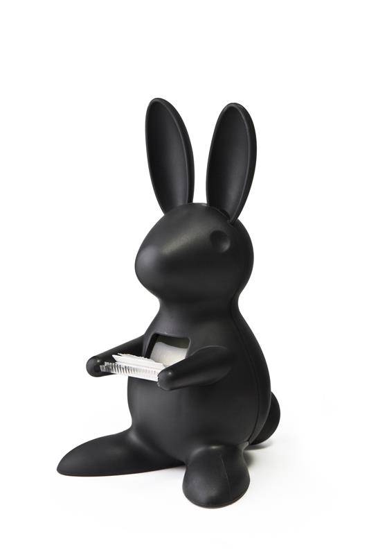 Qualy - Podajnik taśmy Desk Bunny czarny