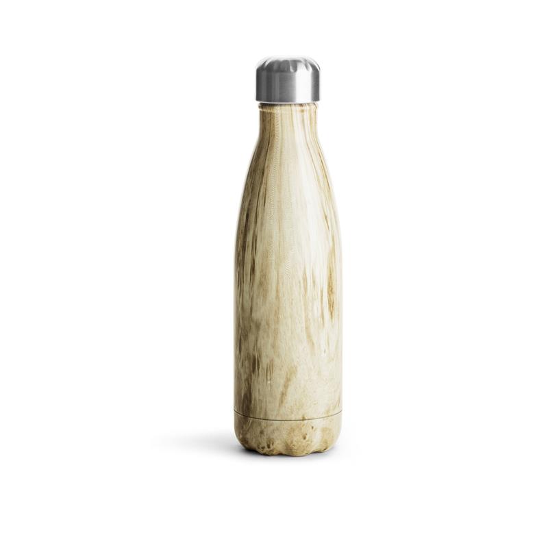 Sagaform - butelka stalowa termiczna, drewniany wzór, 0,5 l To go