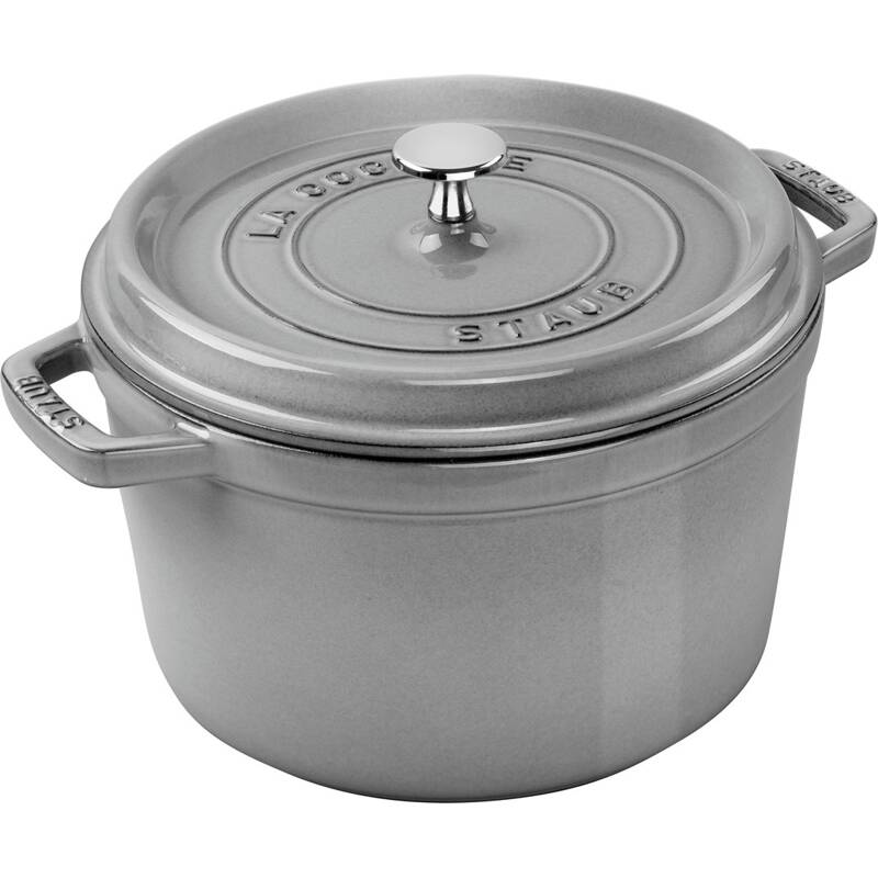 Staub - garnek żeliwny okrągły wysoki 4.8 l grafitowy La Cocotte