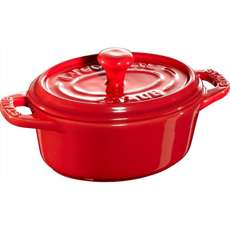 Staub - mini cocotte owalny 200 ml, czerwony