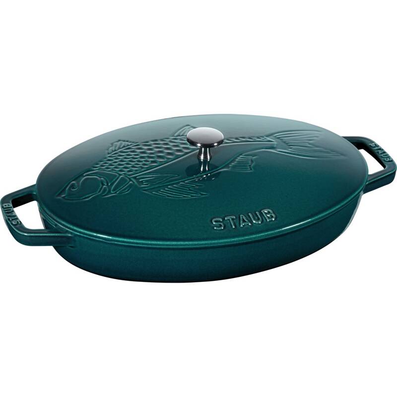 Staub - owalna żeliwna brytfanna do ryb 32 cm, morski