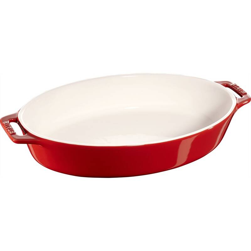 Staub - owalny półmisek ceramiczny 2.3 l, czerwony