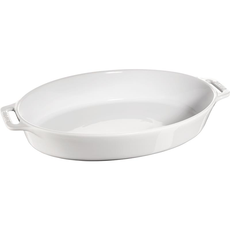 Staub - owalny półmisek ceramiczny 4 l, biały