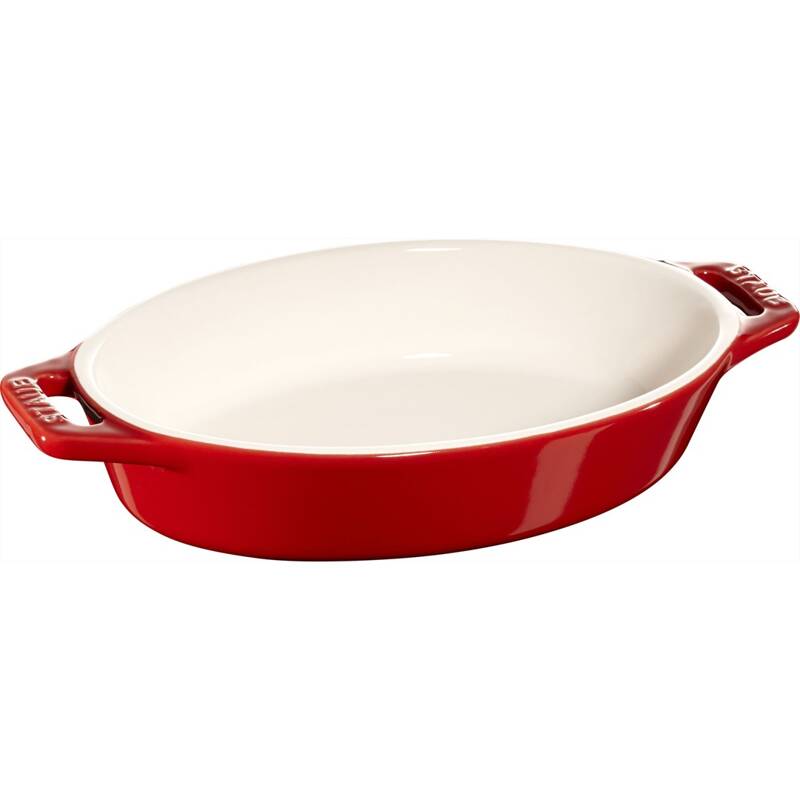 Staub - owalny półmisek ceramiczny 400 ml, czerwony