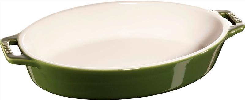 Staub - owalny półmisek ceramiczny 400 ml, zielony