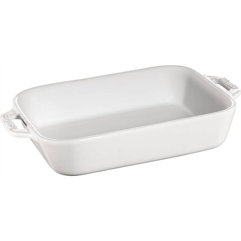 Staub - prostokątny półmisek ceramiczny 1.1 l, biały