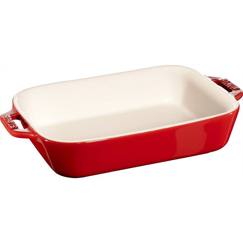 Staub - prostokątny półmisek ceramiczny 1.1 l, czerwony