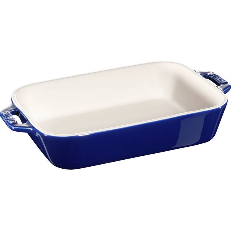 Staub - prostokątny półmisek ceramiczny 1.1 l, niebieski