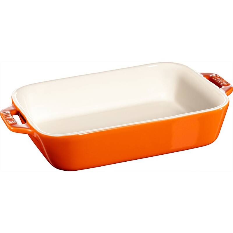 Staub - prostokątny półmisek ceramiczny 1.1 l, pomarańczowy