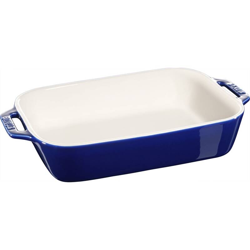 Staub - prostokątny półmisek ceramiczny 2.4 l, niebieski