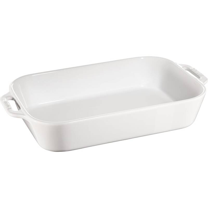 Staub - prostokątny półmisek ceramiczny 4.5 l, biały