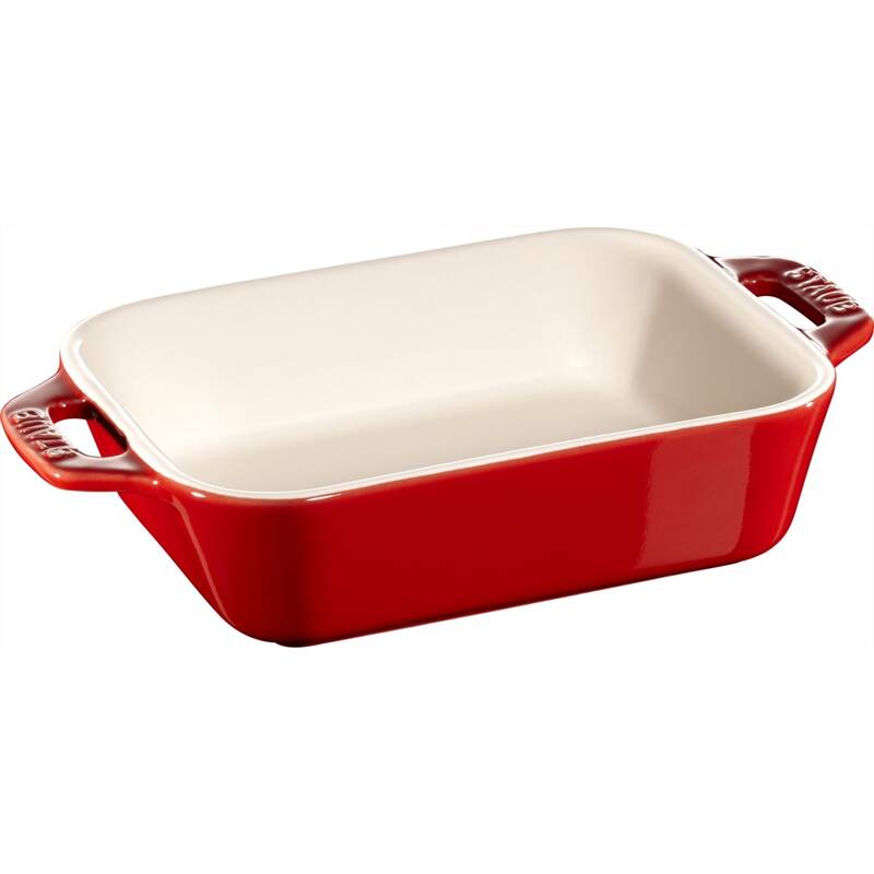 Staub - prostokątny półmisek ceramiczny 400 ml, czerwony