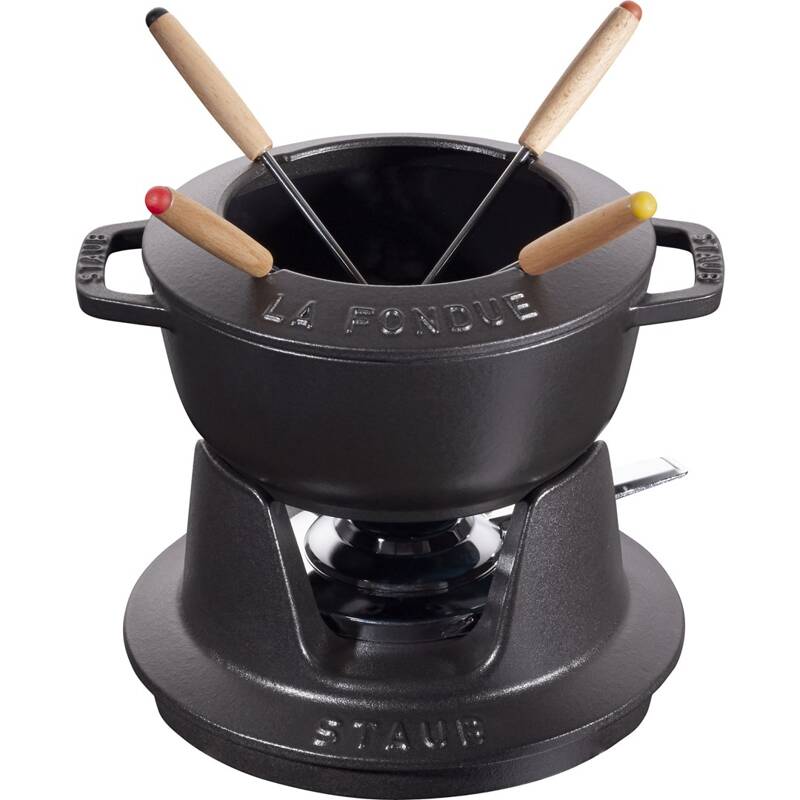 Staub - zestaw do fondue 16 cm, czarny