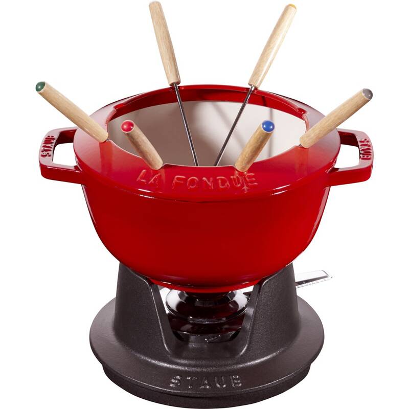 Staub - zestaw do fondue 20 cm, czerwony