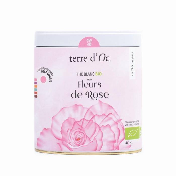 Terre d'Oc - BIO Herbata biała organiczna 40g Kwiaty Róży