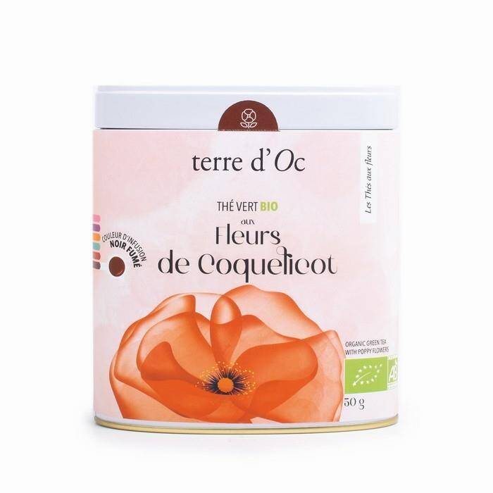 Terre d'Oc - BIO Herbata zielona organiczna 50g Kwiaty Maku