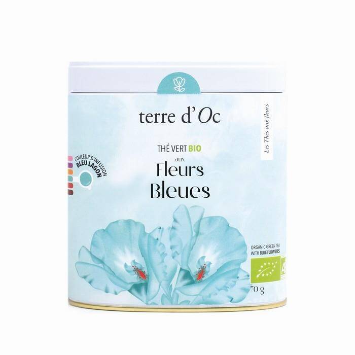 Terre d'Oc - BIO Herbata zielona organiczna 70g Niebieskie K