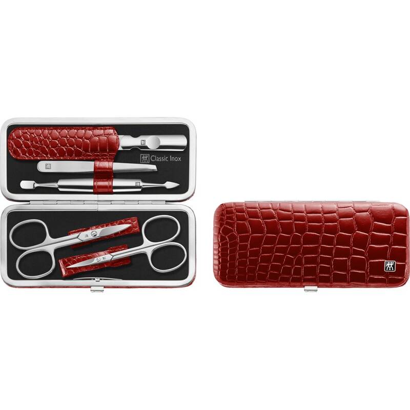 Zwilling - zestaw do manicure - czerwone etui, 5 elementów Classic Inox