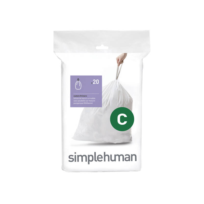 simplehuman - Worki na śmieci 20 szt. - rozm. C 10/12L